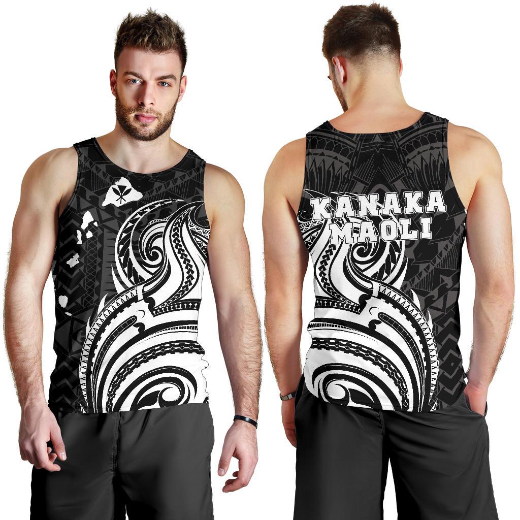 Kanaka Maoli Map Polynesian Tank Top White Art - Polynesian Pride
