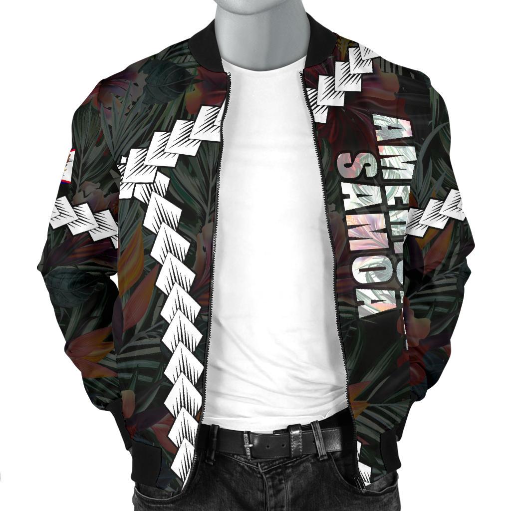 American Samoa Men Bomber Jacket - Chain Polynesian - Polynesian Pride