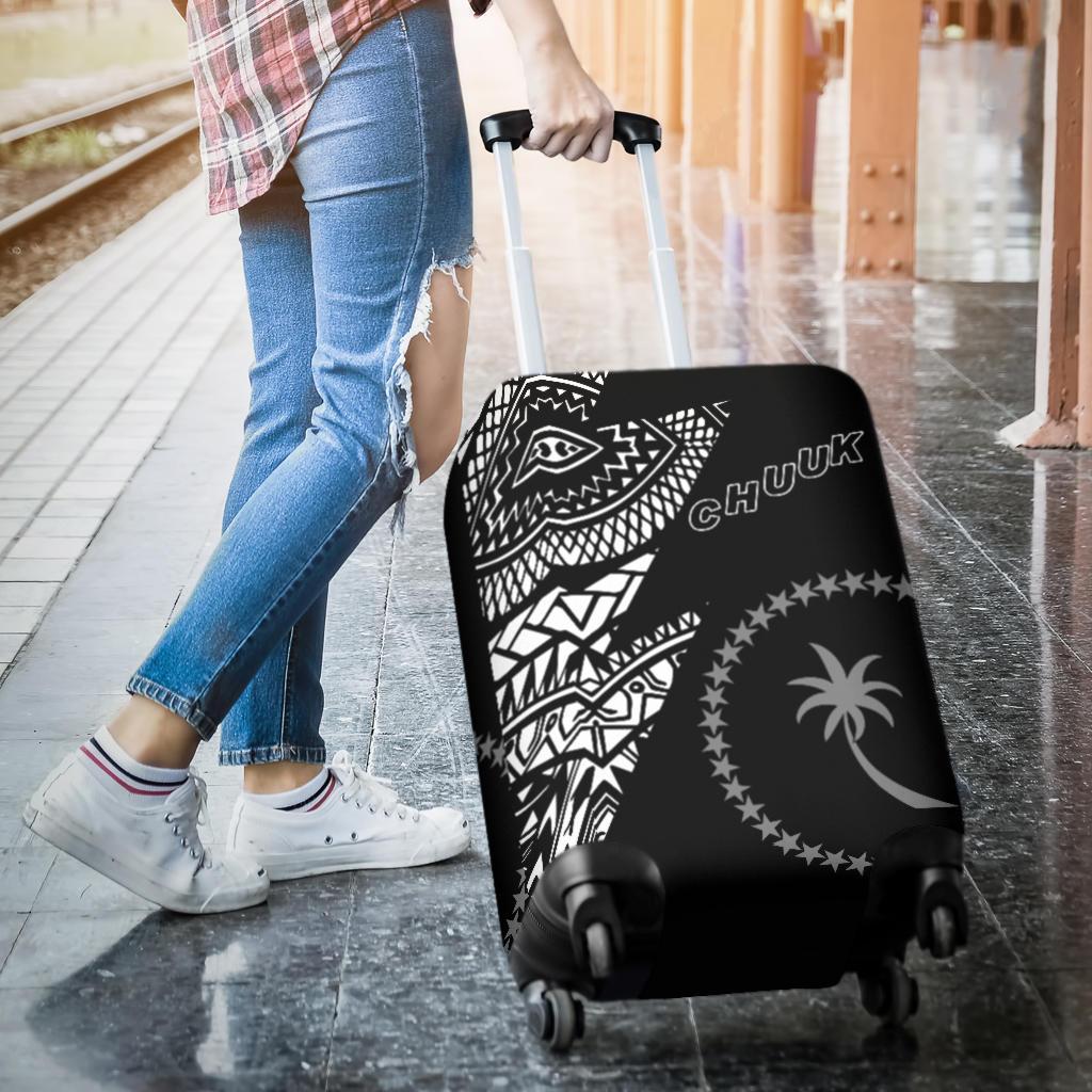 Chuuk Pattern Luggage Covers - Black Style - FSM - Polynesian Pride