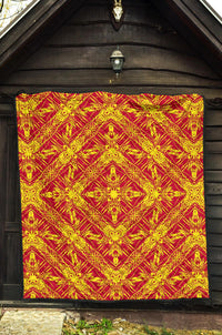 Polynesian Premium Quilt Orange - Polynesian Pride
