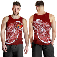 Tonga Men'S Tank Top Shark Coat Of Arms - Polynesian Pride