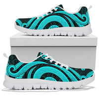 Hawaii Sneakers - Turquoise Kanaka Maoli Tentacle Turtle - Polynesian Pride