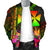 Wallis and Futuna Polynesian Men's Bomber Jacket - Hibiscus and Banana Leaves - Polynesian Pride