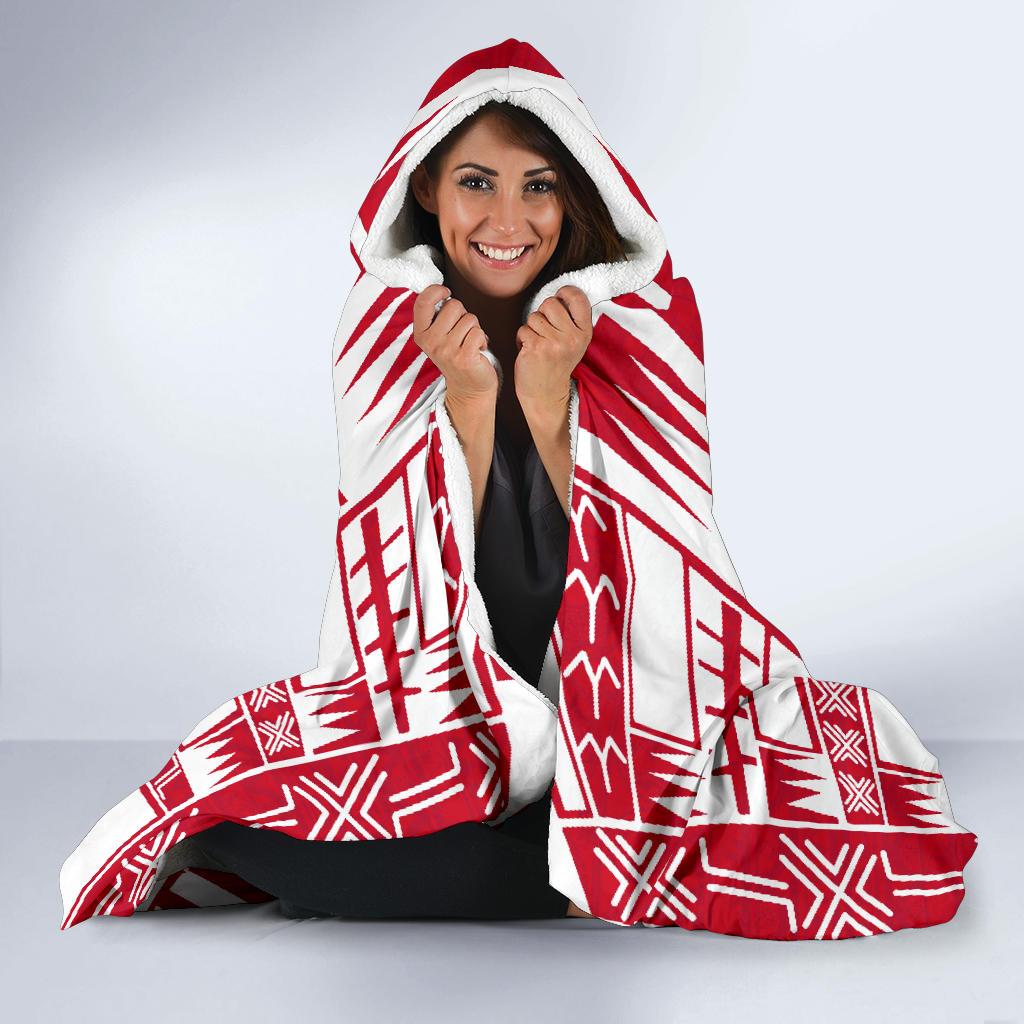 Samoa Hooded Blanket - Polynesian Tattoo Flag - Polynesian Pride