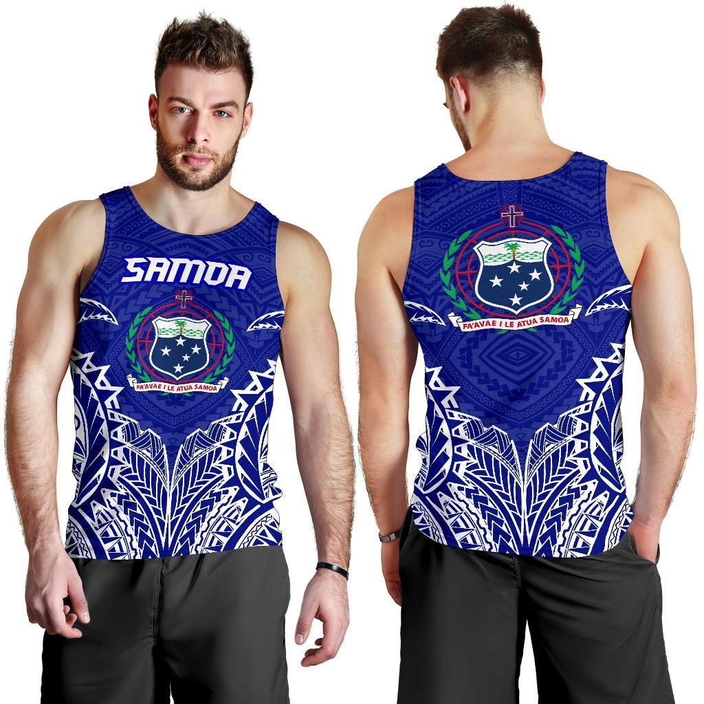 Samoa Premium Tank Top A7 Blue - Polynesian Pride
