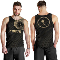 Chuuk Micronesia Tattoo Tank Top A7 Black - Polynesian Pride