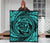 Hawaiian Kanaka Honu Hibiscus Tornando Turquoise Polynesian Premium Quilt - Polynesian Pride