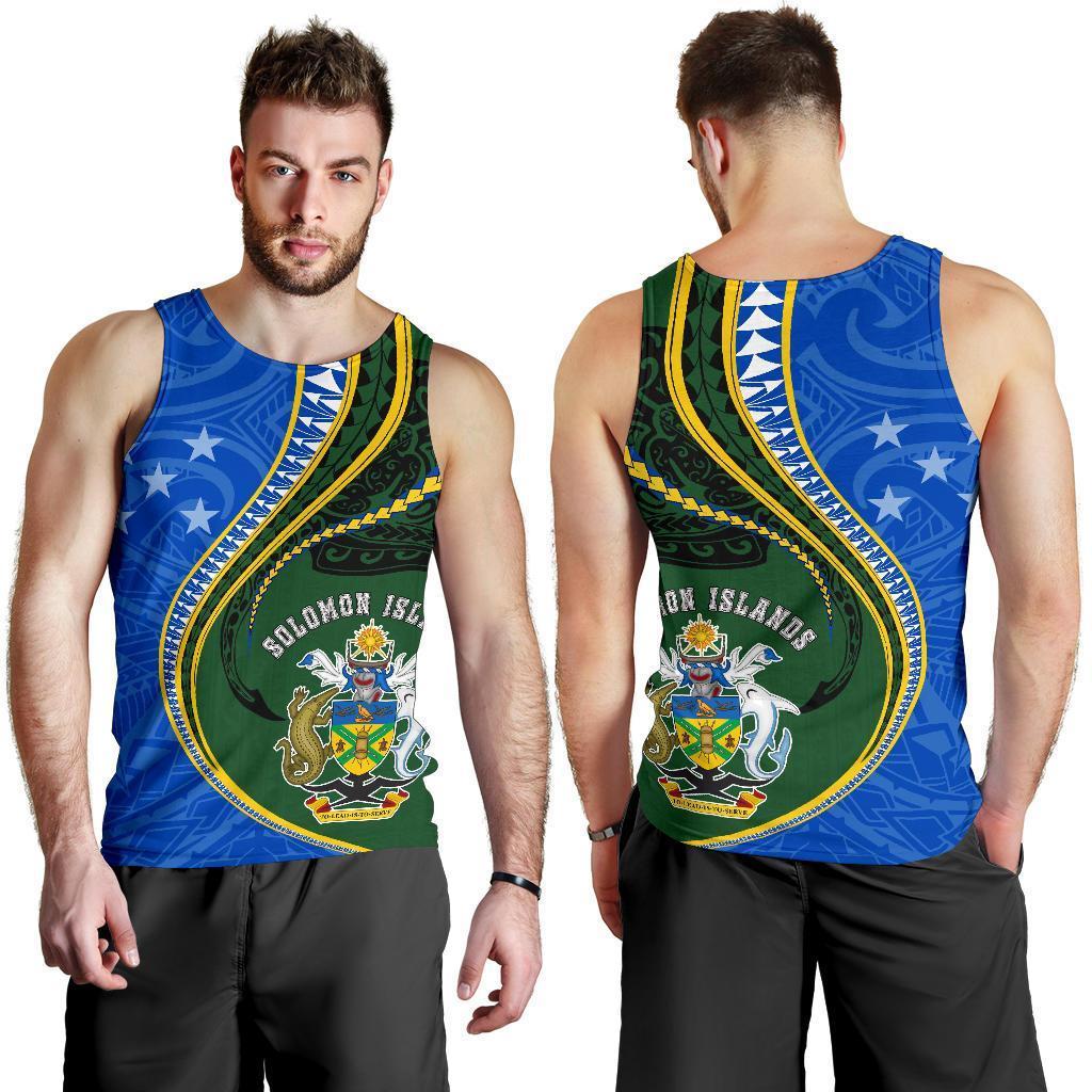 Solomon Islands Men's Tank Top Kanaloa Tatau Gen SI - Polynesian Pride