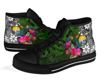 Nauru High Top Shoes - Turtle Plumeria Banana Leaf Crest - Polynesian Pride