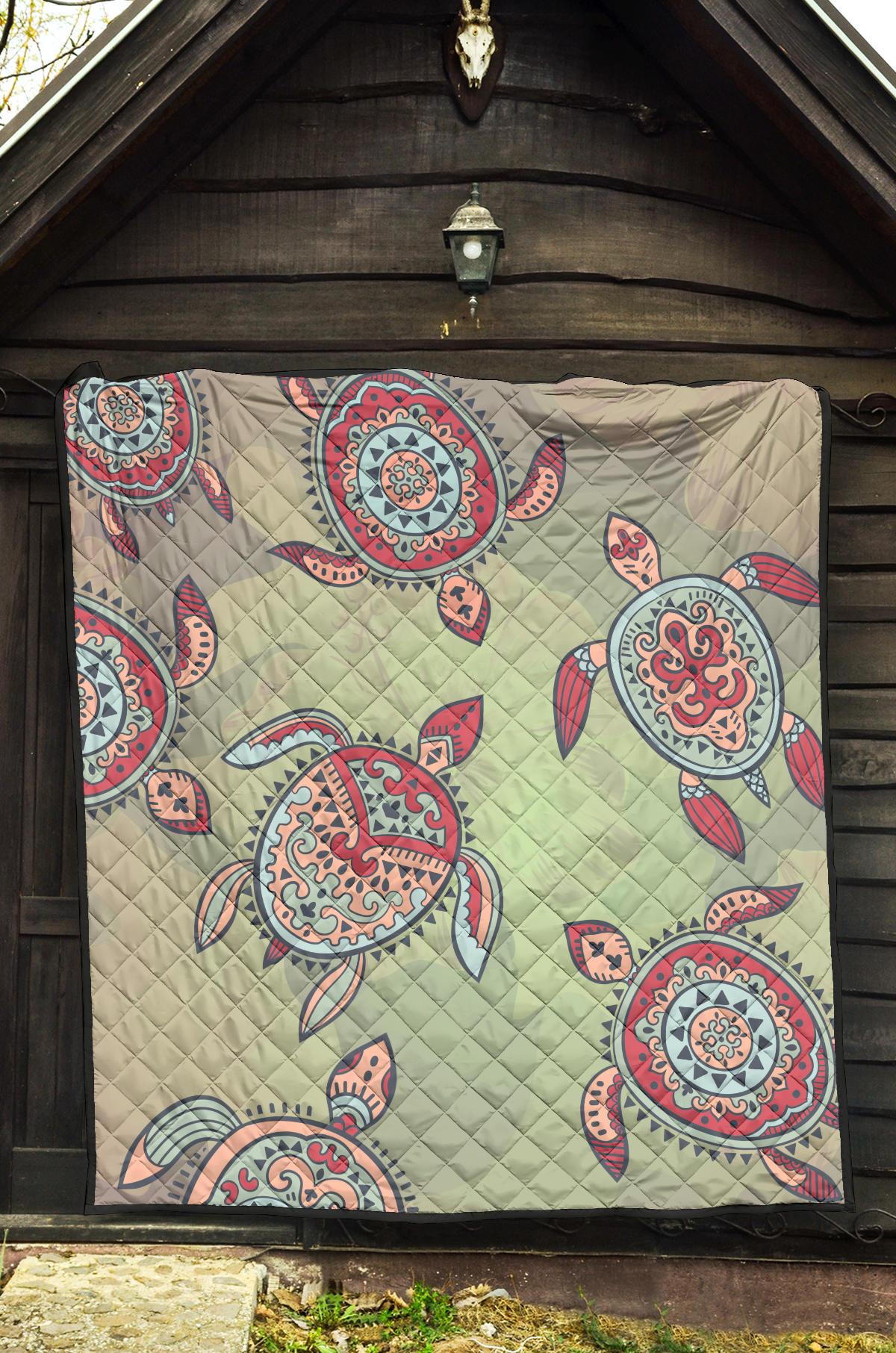 Turtle Color Premium Quilt - Polynesian Pride