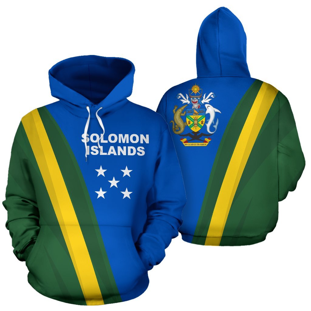 Solomon Islands Hoodie, Special Version Unisex Blue - Polynesian Pride