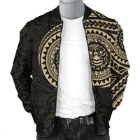 Polynesian Face Tattoo Style Men's Bomber Jacket - Polynesian Pride