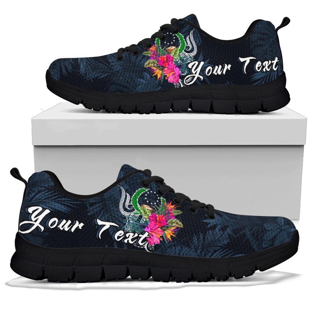 Pohnpei Micronesia Custom Personalised Sneakers - Tropical Flower - Polynesian Pride