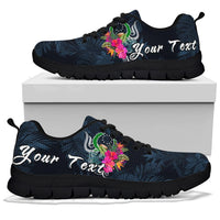 Pohnpei Micronesia Custom Personalised Sneakers - Tropical Flower - Polynesian Pride