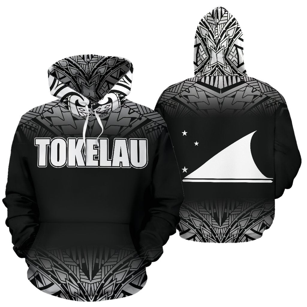 Tokelau All Over Hoodie Fog Black Style Unisex Black - Polynesian Pride