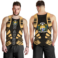 Nauru Men Tank Top - Polynesian Tattoo Gold - Polynesian Pride