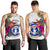 Northern Mariana Islands Men's Tank Top Polynesian Hibiscus White Pattern White - Polynesian Pride