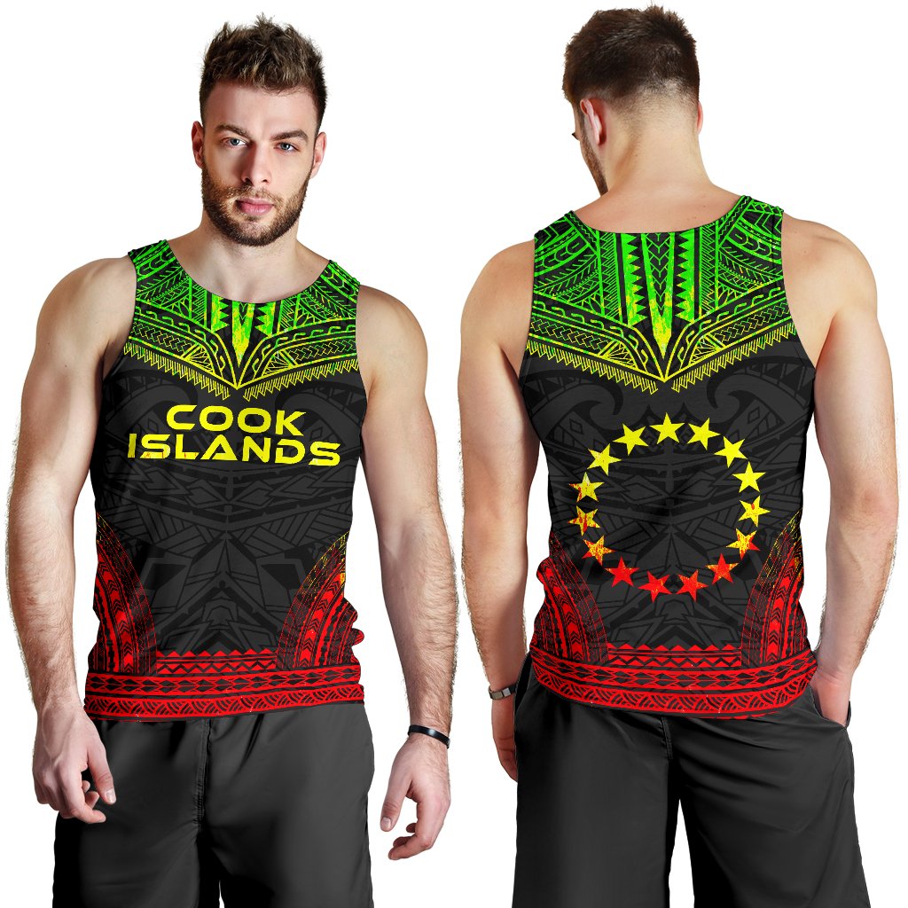 Cook Islands Men's Tank Top - Polynesian Chief Reggae Version - Polynesian Pride