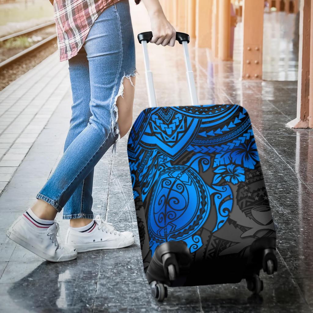 Pohnpei Polynesian Luggage Covers - Polynesian Blue Turtle - Polynesian Pride