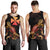 Wallis And Futuna Men Tank Top - Turtle With Blooming Hibiscus Gold - Polynesian Pride