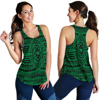 Polynesian Seamless Green Women's Racerback Tank Top - Polynesian Pride