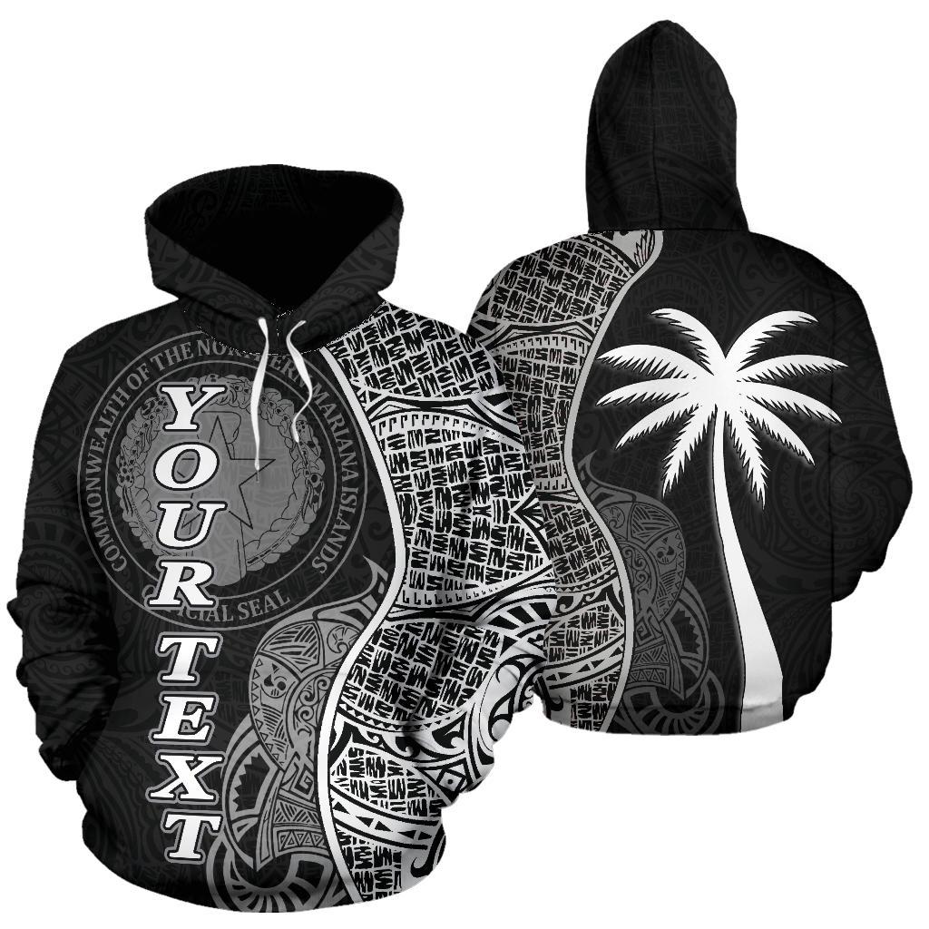 northern-mariana-islands-polynesian-custom-personalised-hoodie-coconut-black