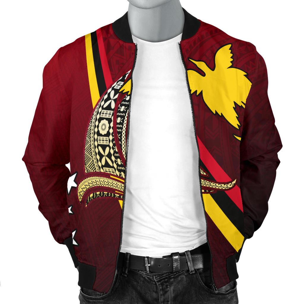 Papua New Guinea Men Bomber Jacket - Sailing Style - Polynesian Pride