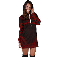 Federated States Of Micronesia Women's Hoodie Dress - Polynesian Red Chief - Polynesian Pride
