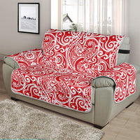 Tonga Chair Sofa Protector - Red Color Patterns - Polynesian Pride