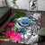 Federated States of Micronesia Area Rug White - Turtle Plumeria Banana Leaf White - Polynesian Pride