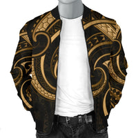 New Zealand Maori Mangopare Men Bomber Jacket Polynesian - Gold - Polynesian Pride