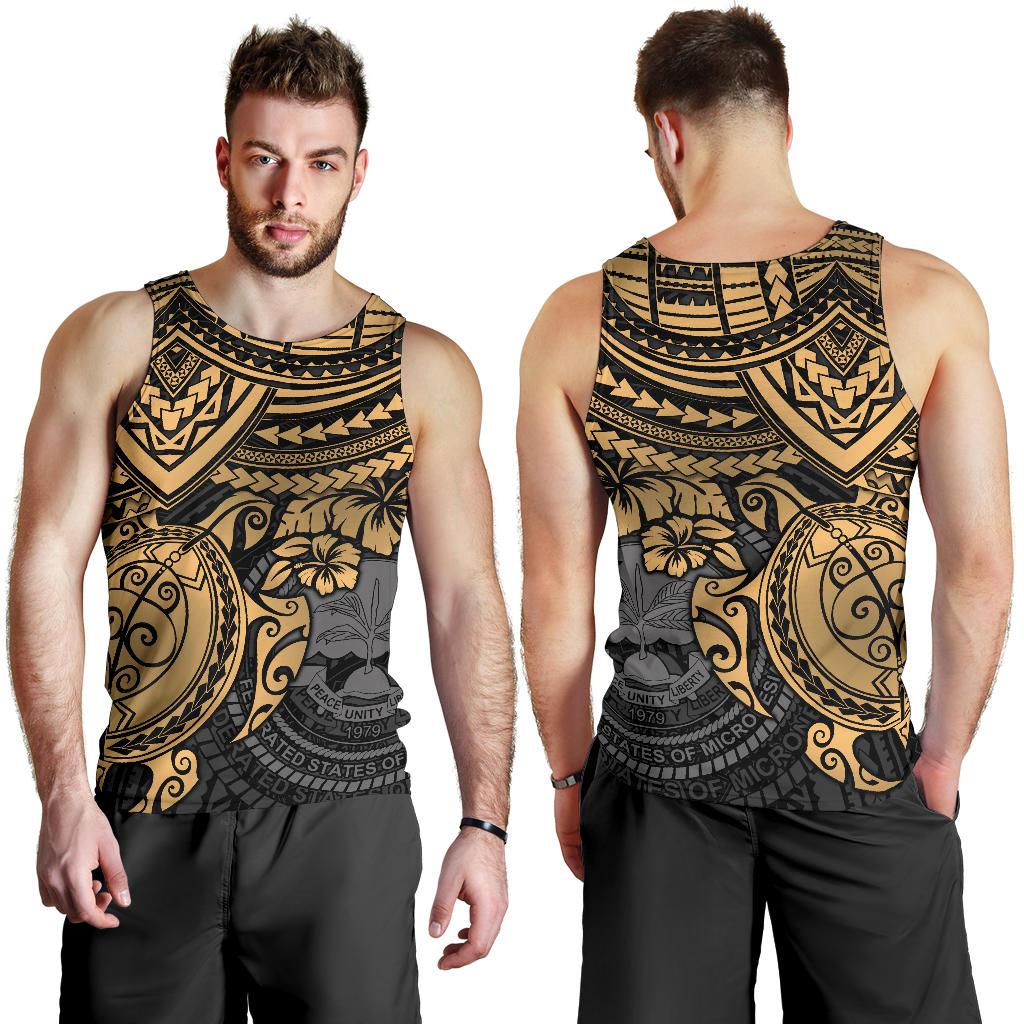 Federated States Of Micronesia Men's Tank - Golden Turtle - Polynesian Pride
