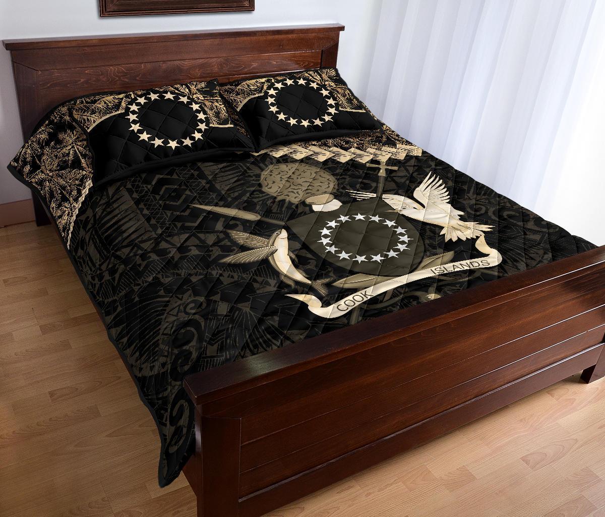 Cook Islands Quilt Bed Set Golden Coconut - Polynesian Pride