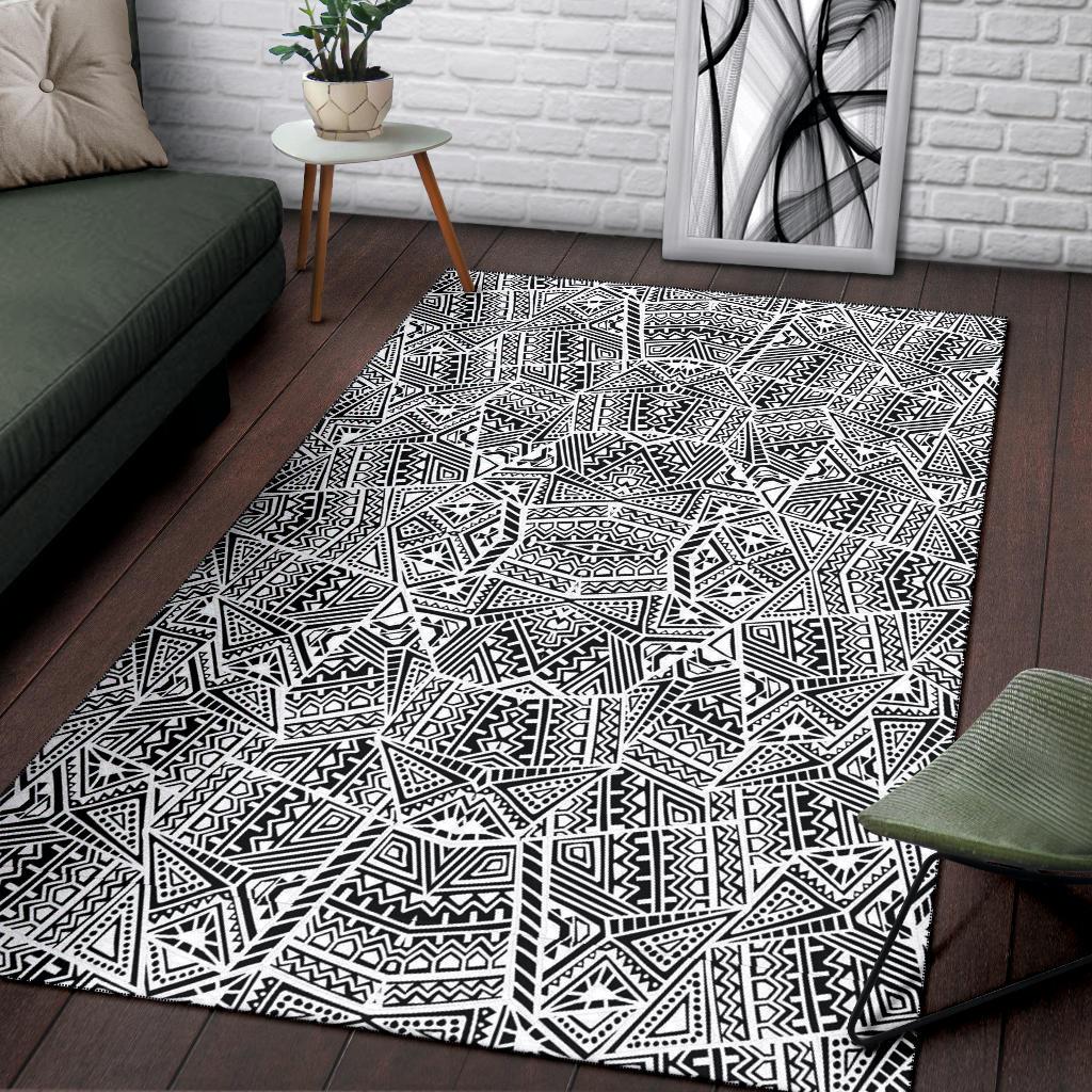 Polynesian Black Area Rug - Polynesian Pride