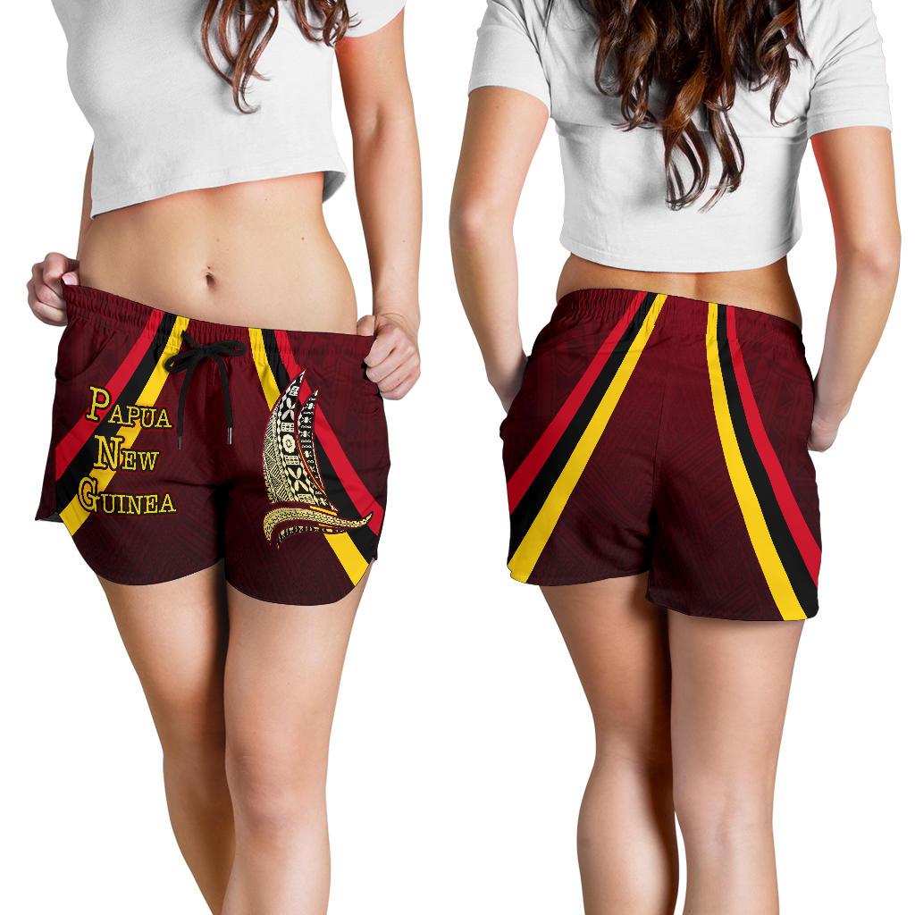 Papua New Guinea Women Shorts - Sailing Style Women RED - Polynesian Pride