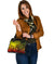 Custom Personalised Chuuk Shoulder Handbag - Humpback Whale with Tropical Flowers (Yellow) - Polynesian Pride