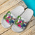 Samoa Custom Personalised Slide Sandals White - Turtle Plumeria Banana Leaf - Polynesian Pride