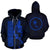 Chuuk Zip up Hoodie Micronesia Chuukese Warrior Blue Unisex Blue - Polynesian Pride