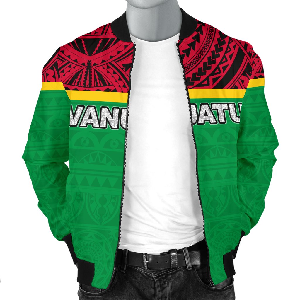 Vanuatu Men's Bomber Jacket - Polynesian Design - Polynesian Pride