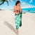 Kosrae Sarong - Vintage Floral Pattern Green Color - Polynesian Pride