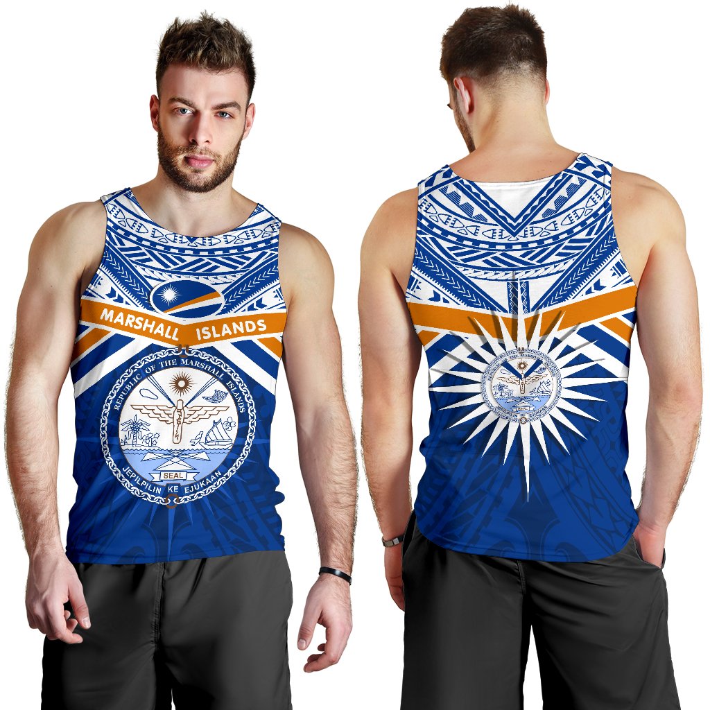 Marshall Islands Rugby Men Tank Top Forever - Polynesian Pride