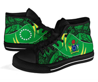 Cook Islands High Top Shoes - Symmetrical Lines - Polynesian Pride