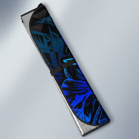 New Caledonia Auto Sun Shades Turtle Hibiscus Blue - Polynesian Pride