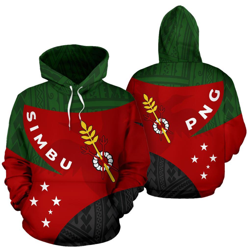 Simbu Papua New Guinea Polynesian Hoodie Simbu Coat of Arms Endless Unisex Black - Polynesian Pride