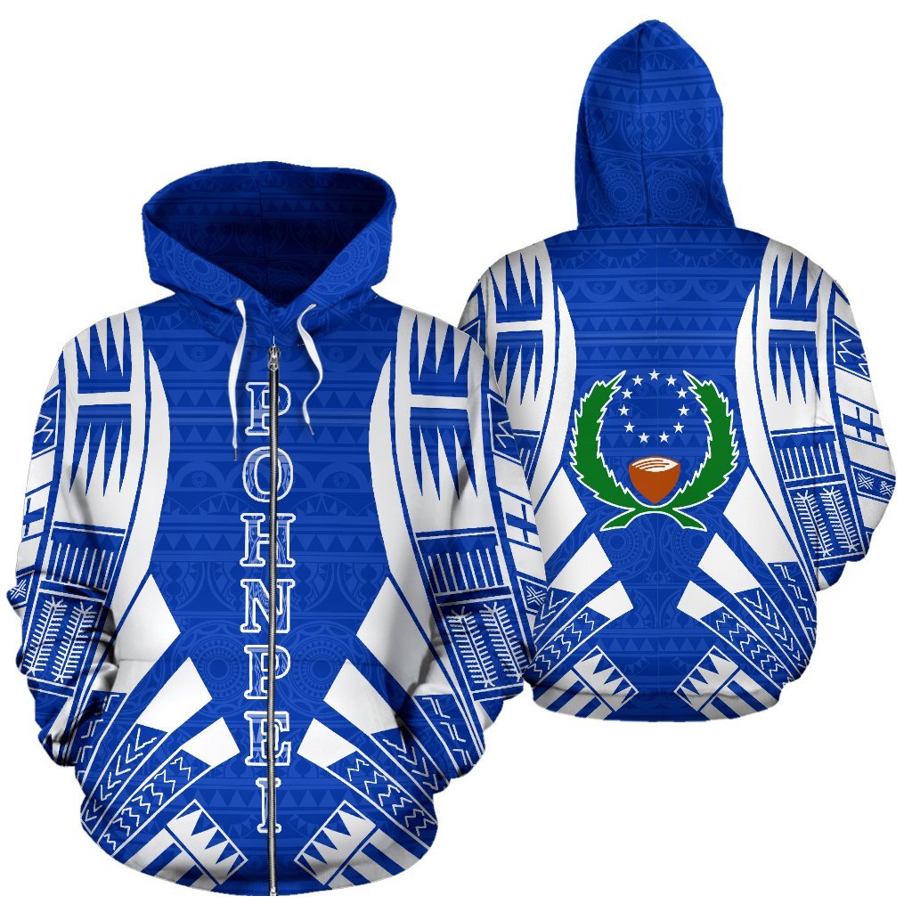 Wallonia All Over Zip up Hoodie Inside Me - Polynesian Pride