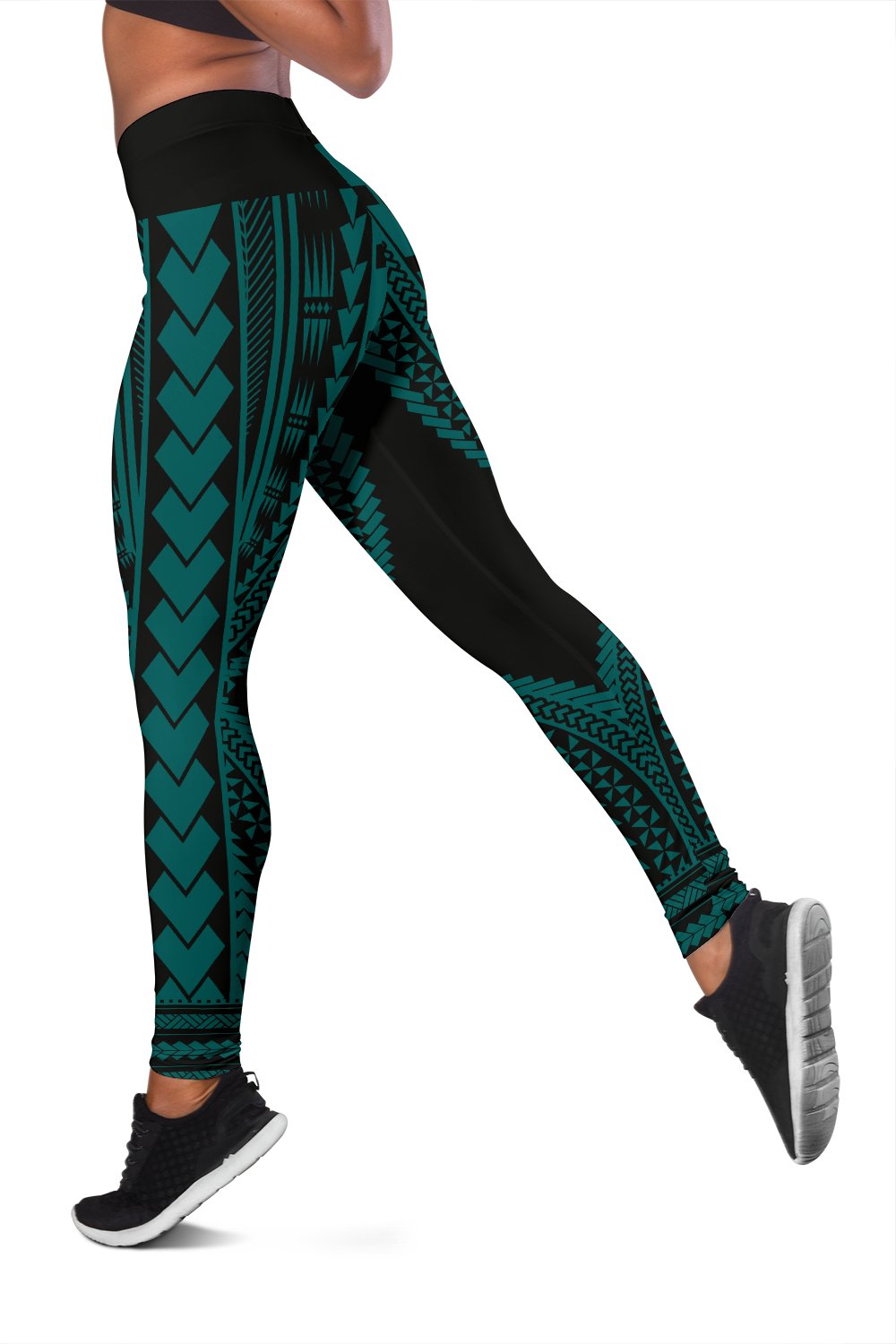 Hawaii Polyneisan Teal Color Special Tribal Women's Leggings - Polynesian Pride