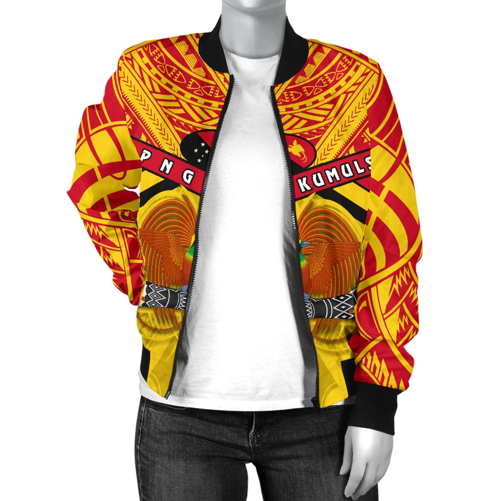 Papua New Guinea Rugby Women Bomber Jacket PNG - The Kumuls - Polynesian Pride