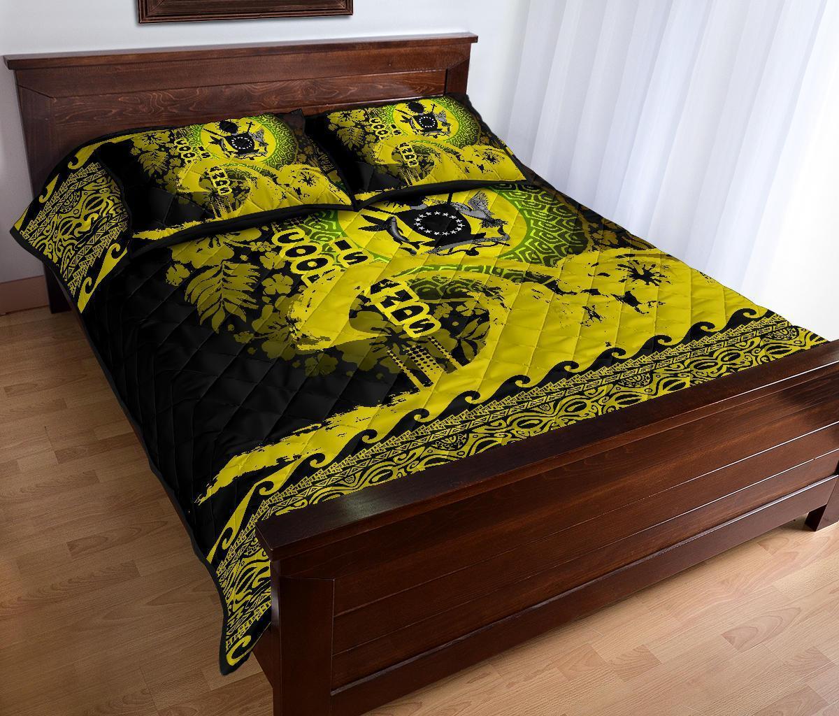 Cook Island Quilt Bed Sets Wave Yellow - Polynesian Pride