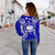 Samoa Polynesian Shoulder Sweater Map Blue - Polynesian Pride