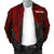 American Samoa Personalised Men's Bomber Jacket - Seal With Polynesian Pattern Heartbeat Style (Red) - Polynesian Pride